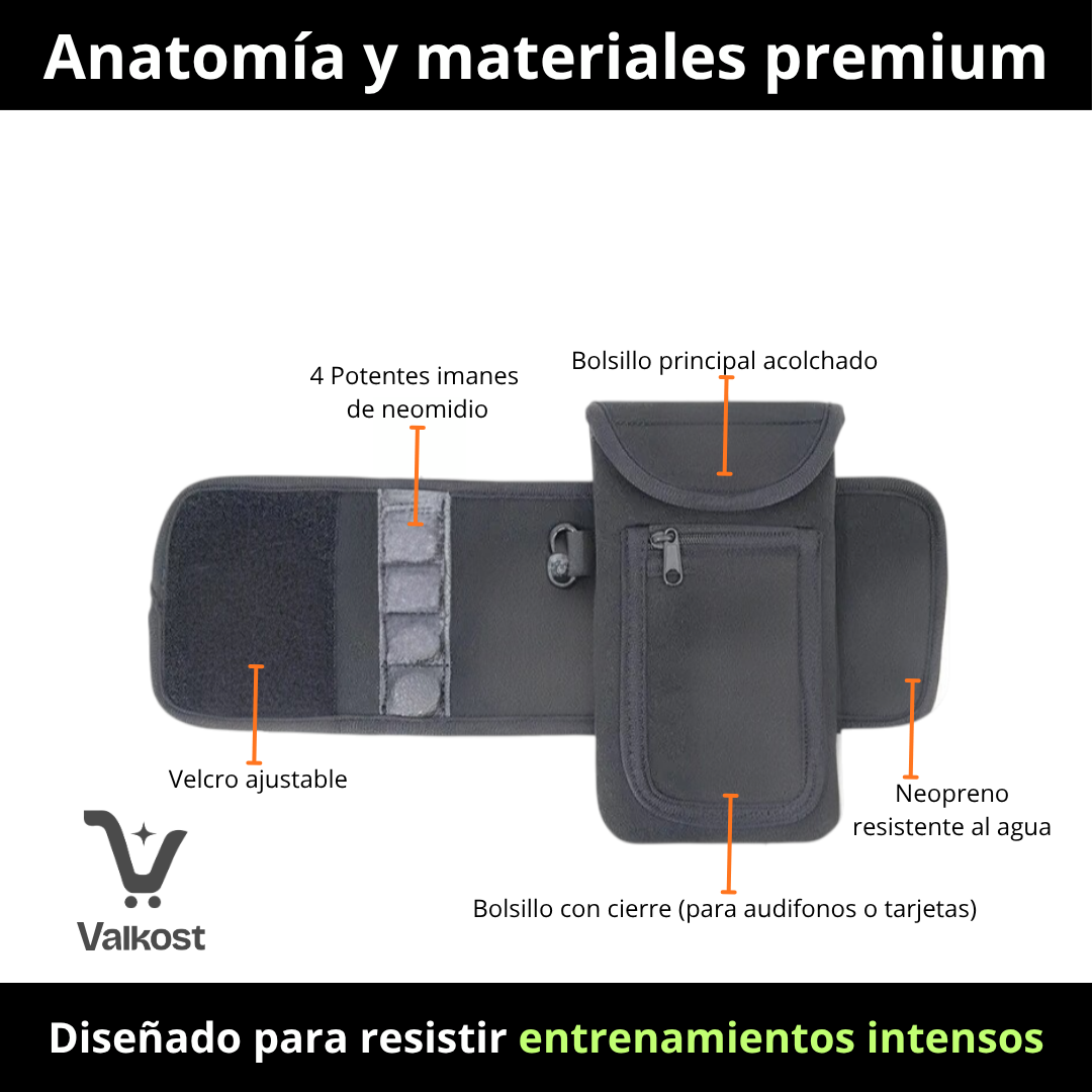 Bolsillo magnético para gimnasio